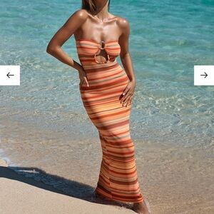 Monday Swimwear Montego Bandeau Dress - Sardinia Stripe